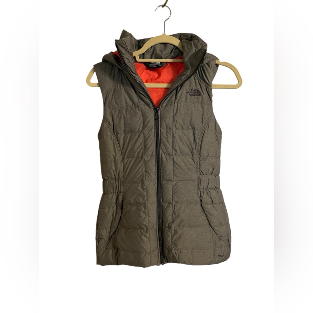 The North Face Vest Grey in Color with Coral Interior Lining SZ XS